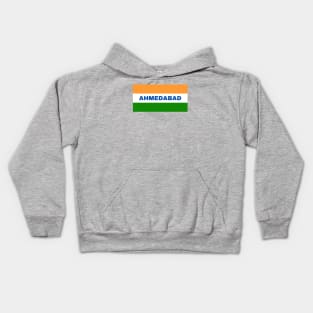 Ahmedabad City in Indian Flag Kids Hoodie